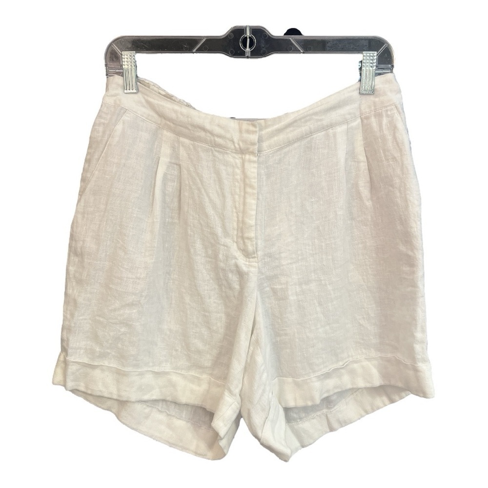 Boden White‎ Linen Shorts Size 8